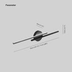 Elgo Modern Nordic Disc/Linear Metal LED Wall Lamp, Black/White